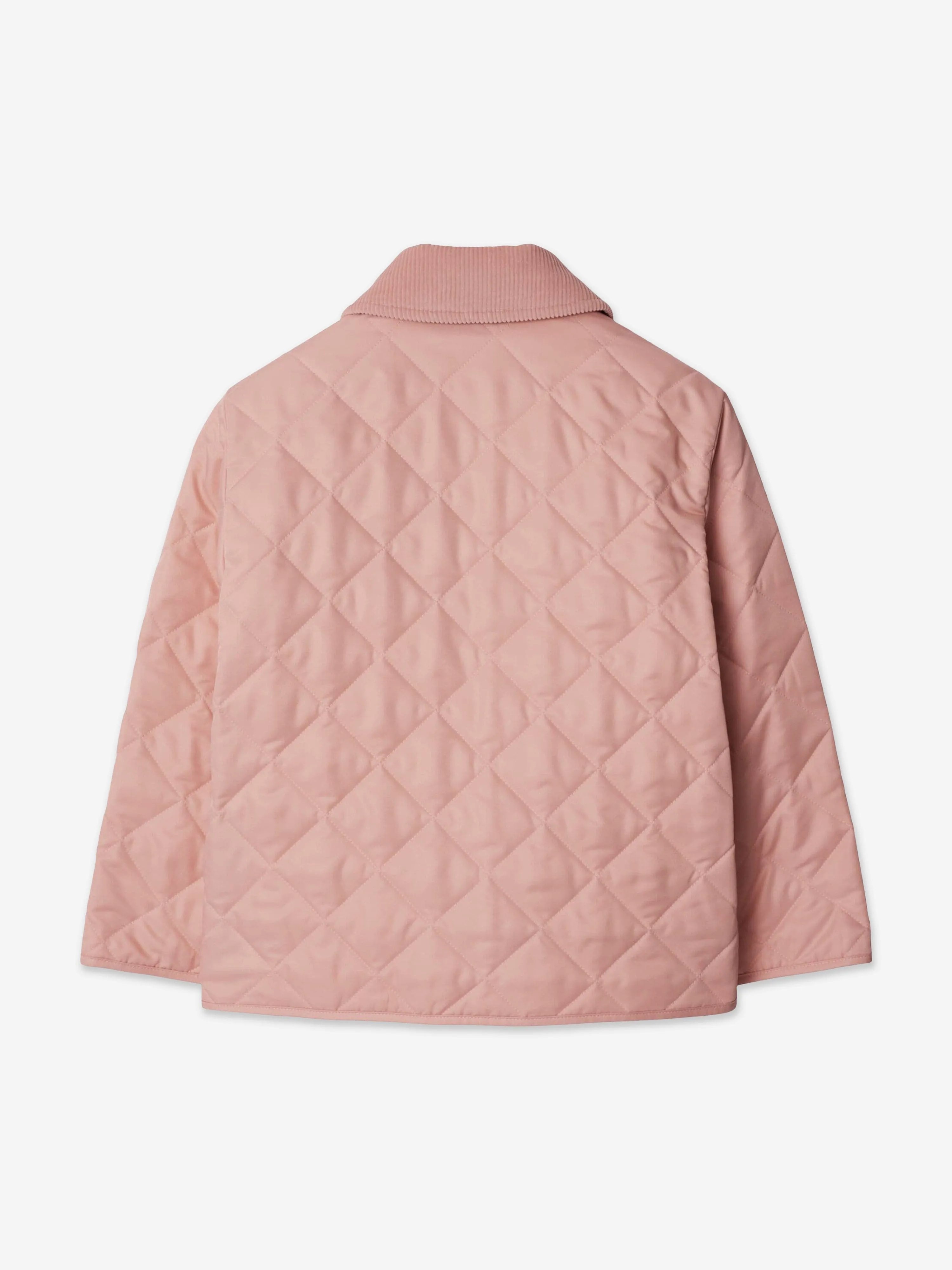 Burberry Girls Indy Quilted Jacket in Pink