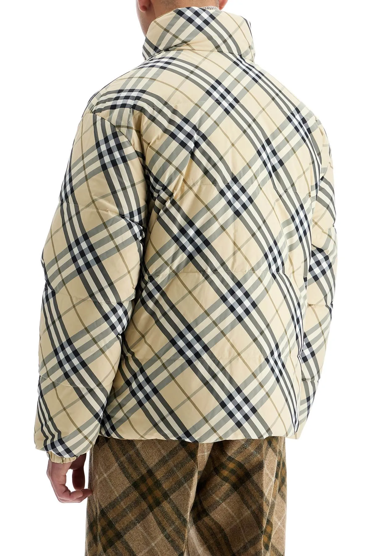 Burberry short reversible down jacket