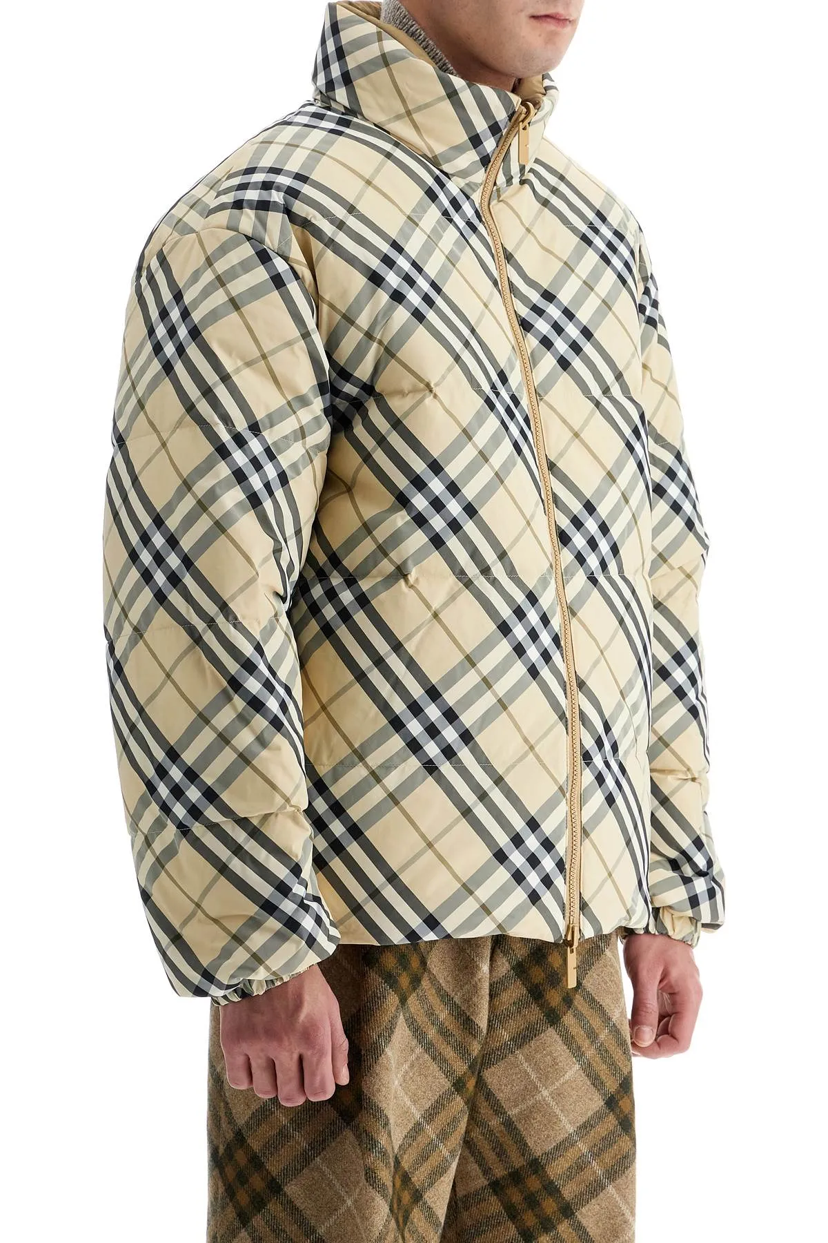 Burberry short reversible down jacket