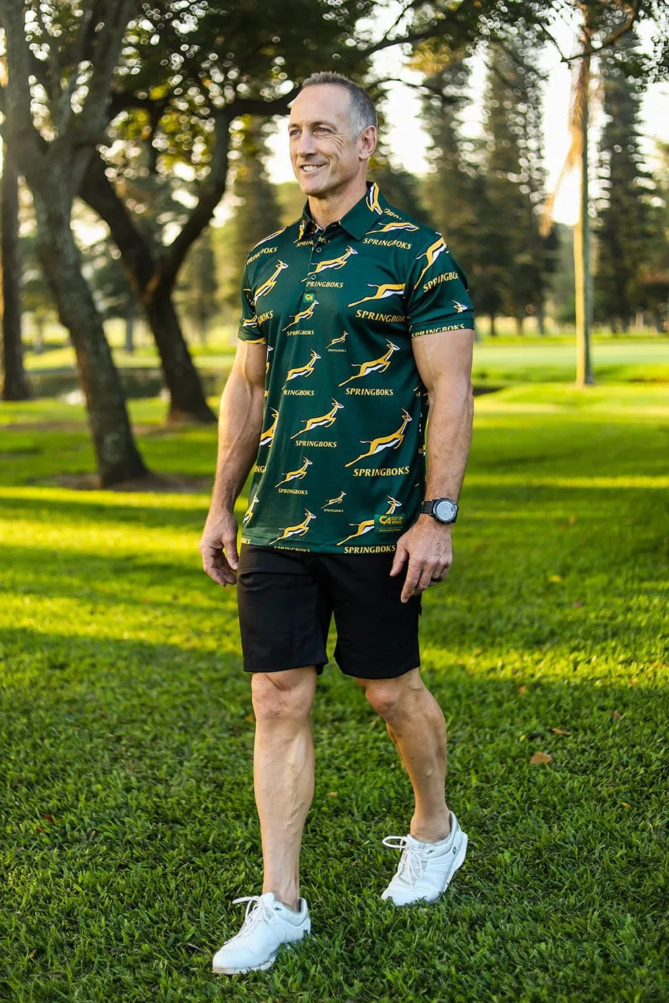 CA Springbok Golf Shirt | Green Bokke