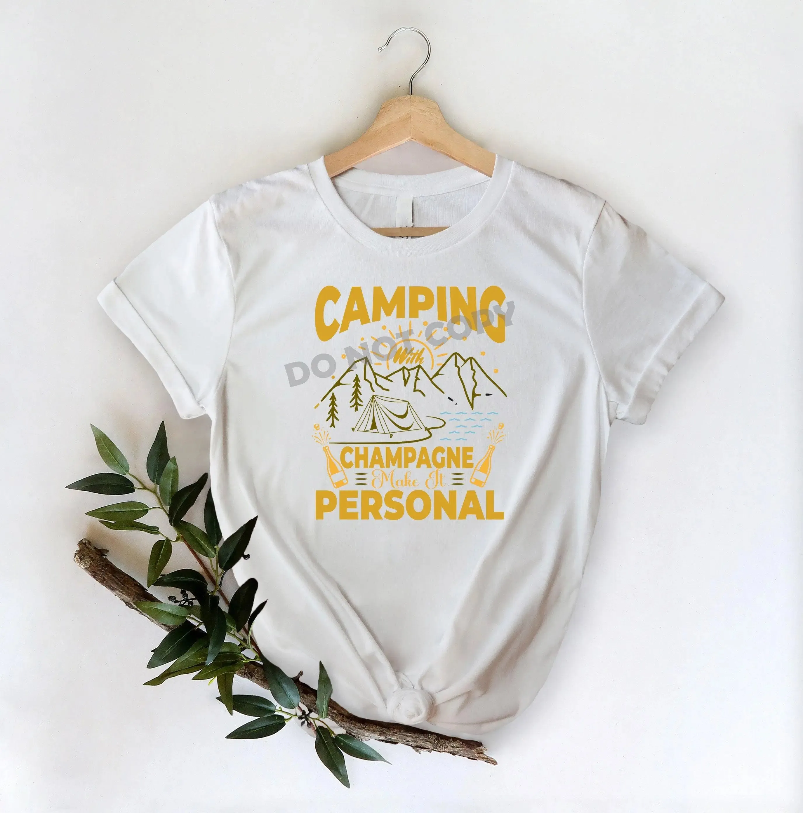 Camping With Champagne Make It Personal - DTF Transfer