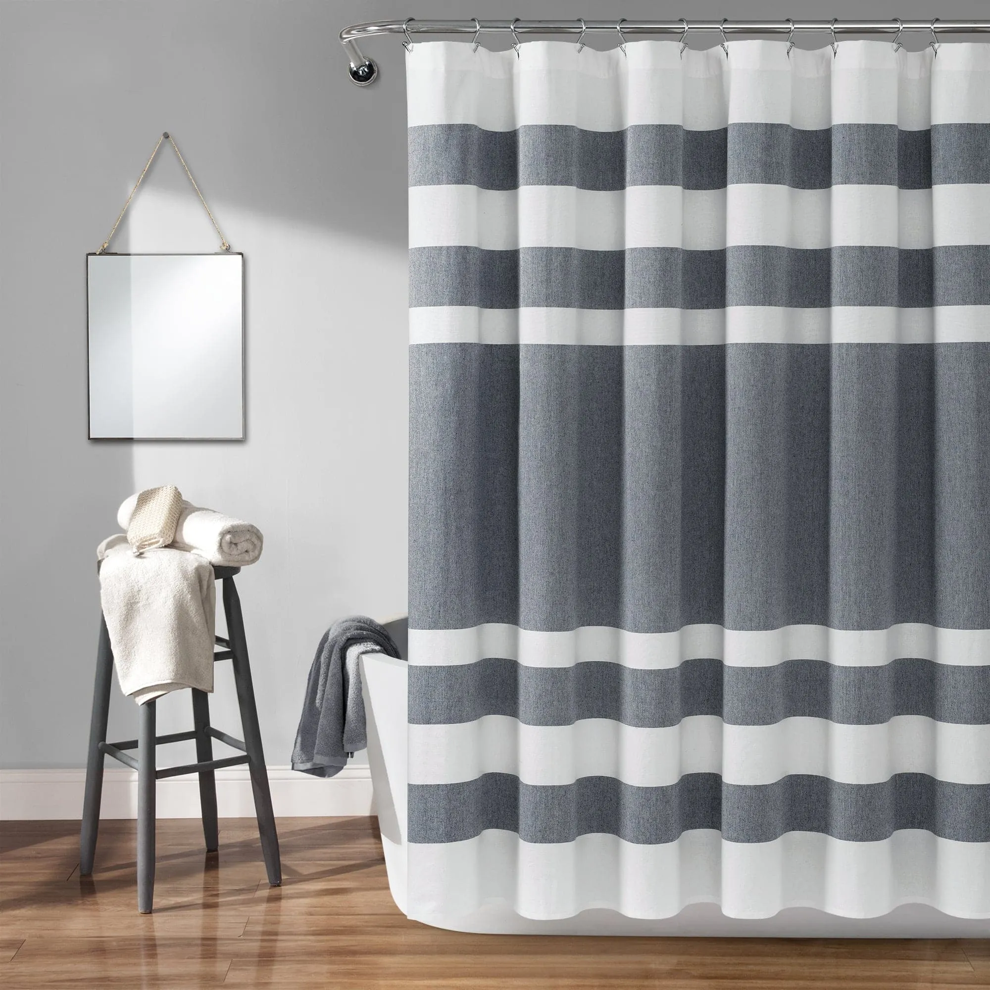 Cape Cod Stripe Yarn Dyed Cotton Shower Curtain