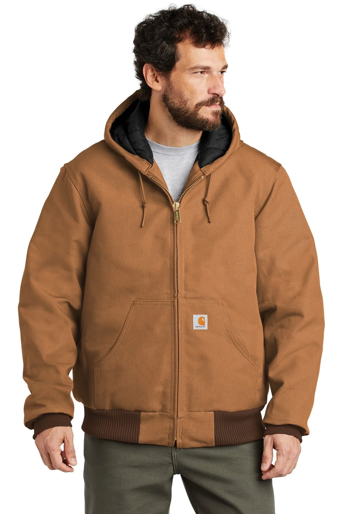 Carhartt Men's Quilted-Flannel-Lined Duck Active Jacket CTSJ140