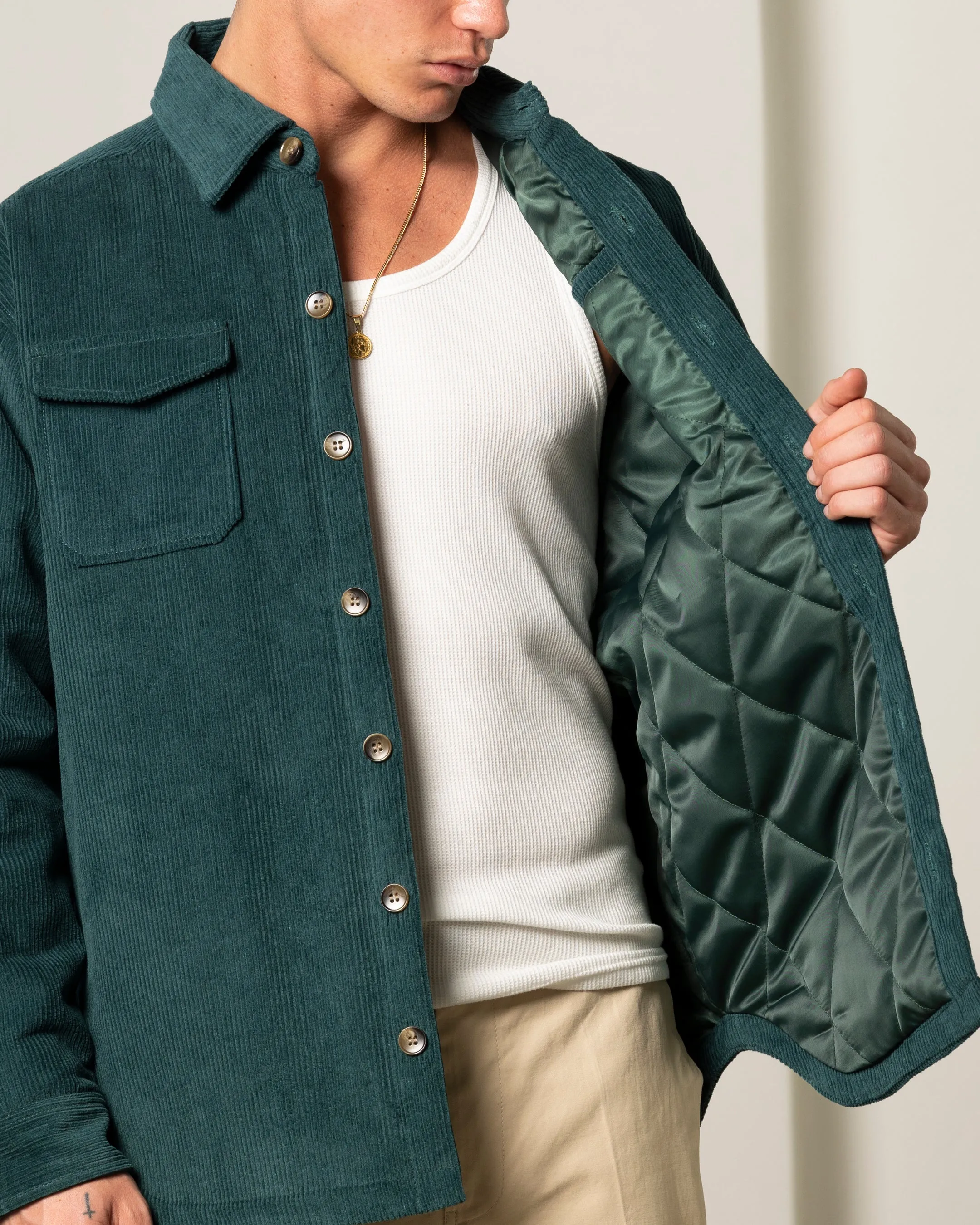 Carre Corduroy Trade Jacket Forest Green