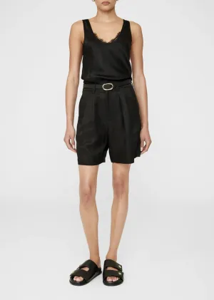 Carrie Short - Black Linen Blend