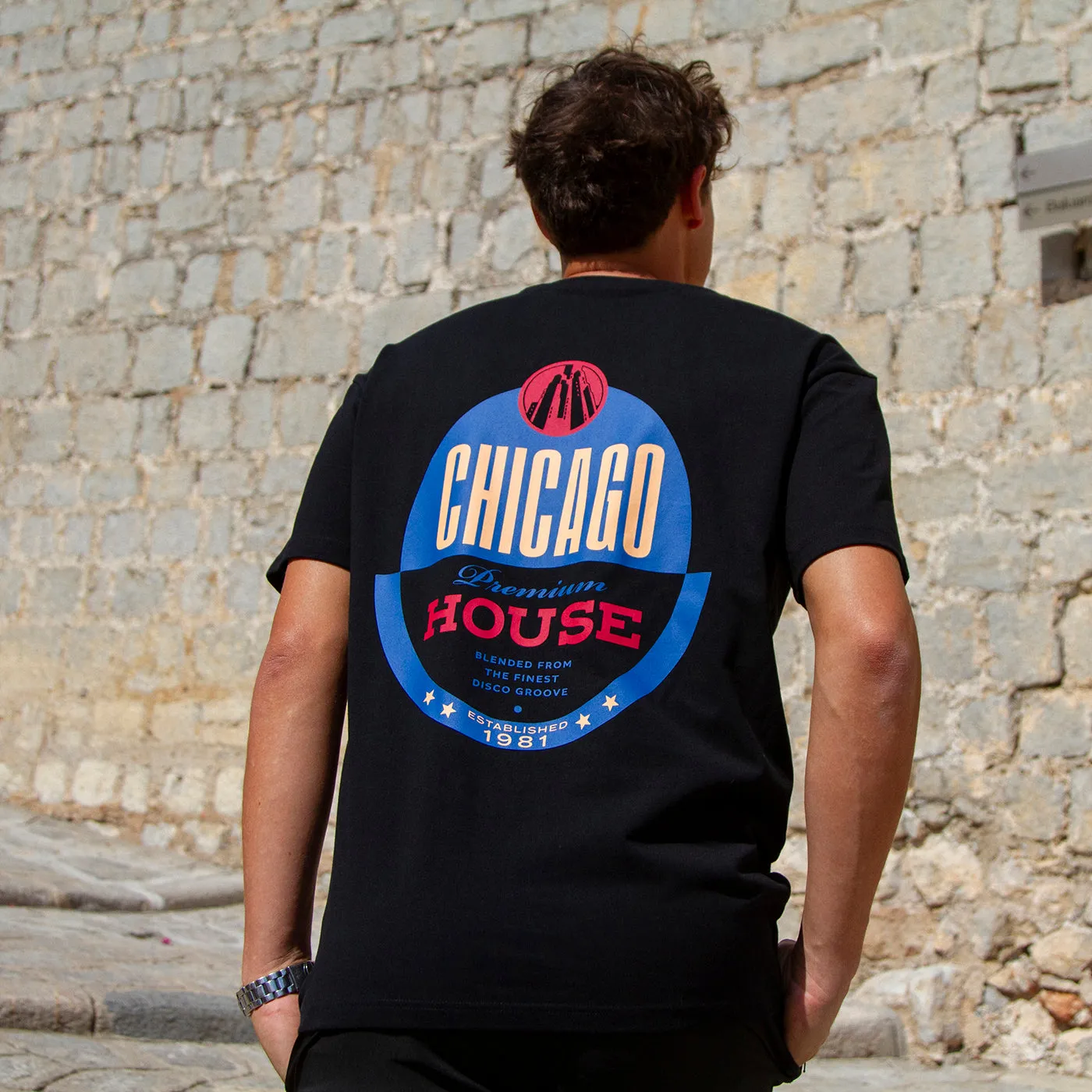 Chicago House Back Print - Tshirt - Black