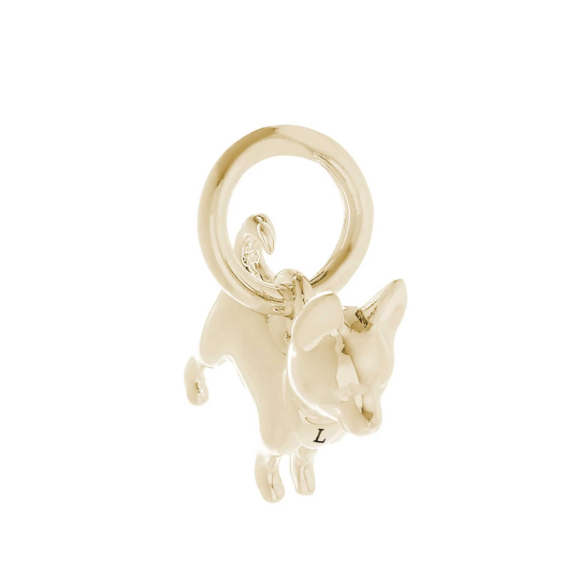 Chihuahua Solid Gold Dog Charm