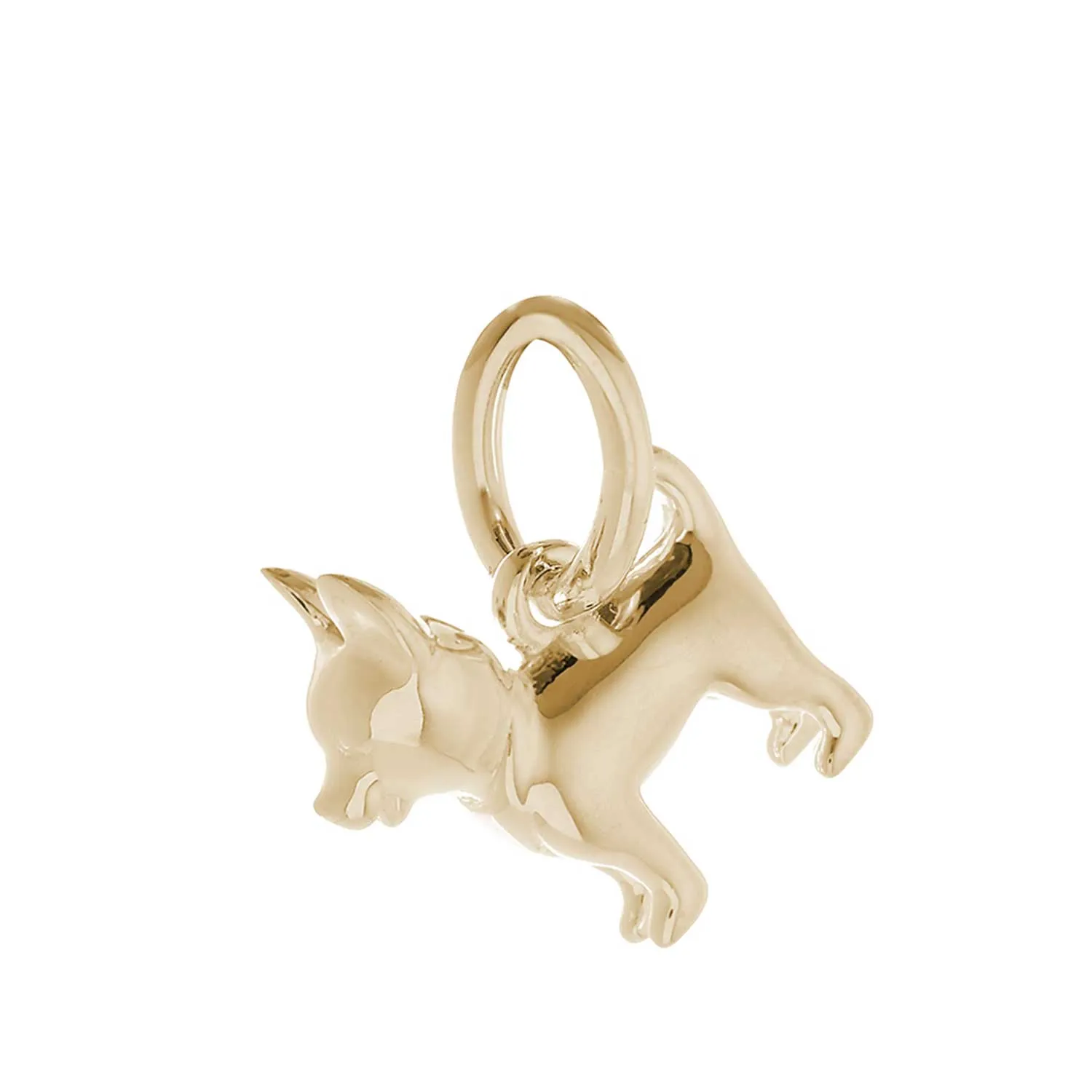 Chihuahua Solid Gold Dog Charm