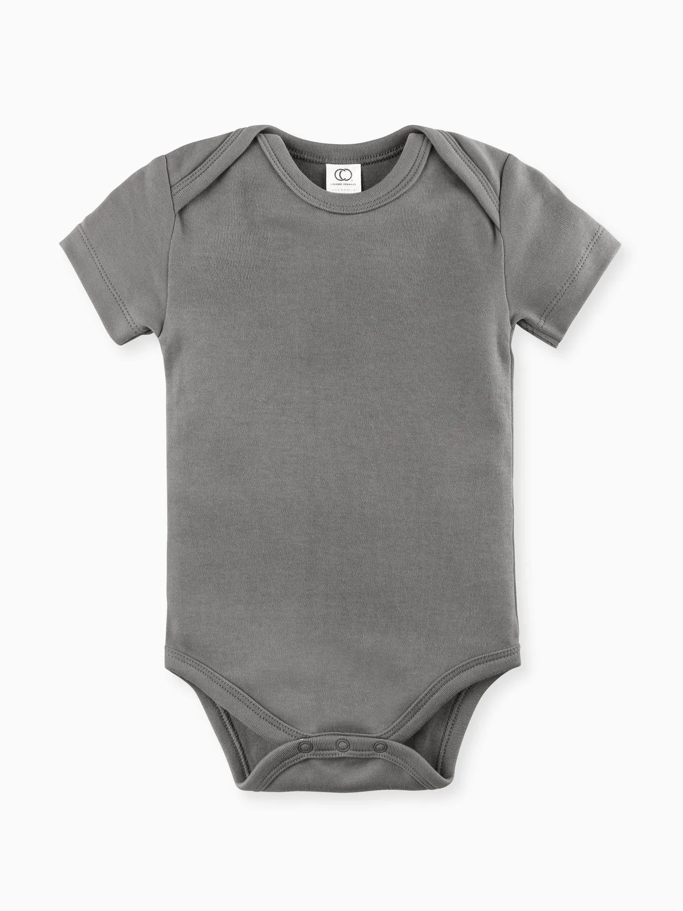 Colored Organics - Short Sleeve Bodysuit - Pewter