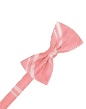 Coral Reef Striped Satin Kids Bow Tie