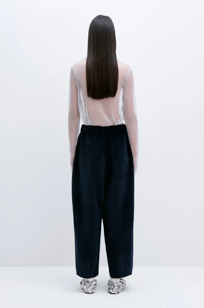 Corduroy Baggy Pants, Navy