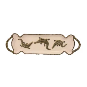 Crocodile Tray||The Ardmore Collection||Fine Ceramic Art