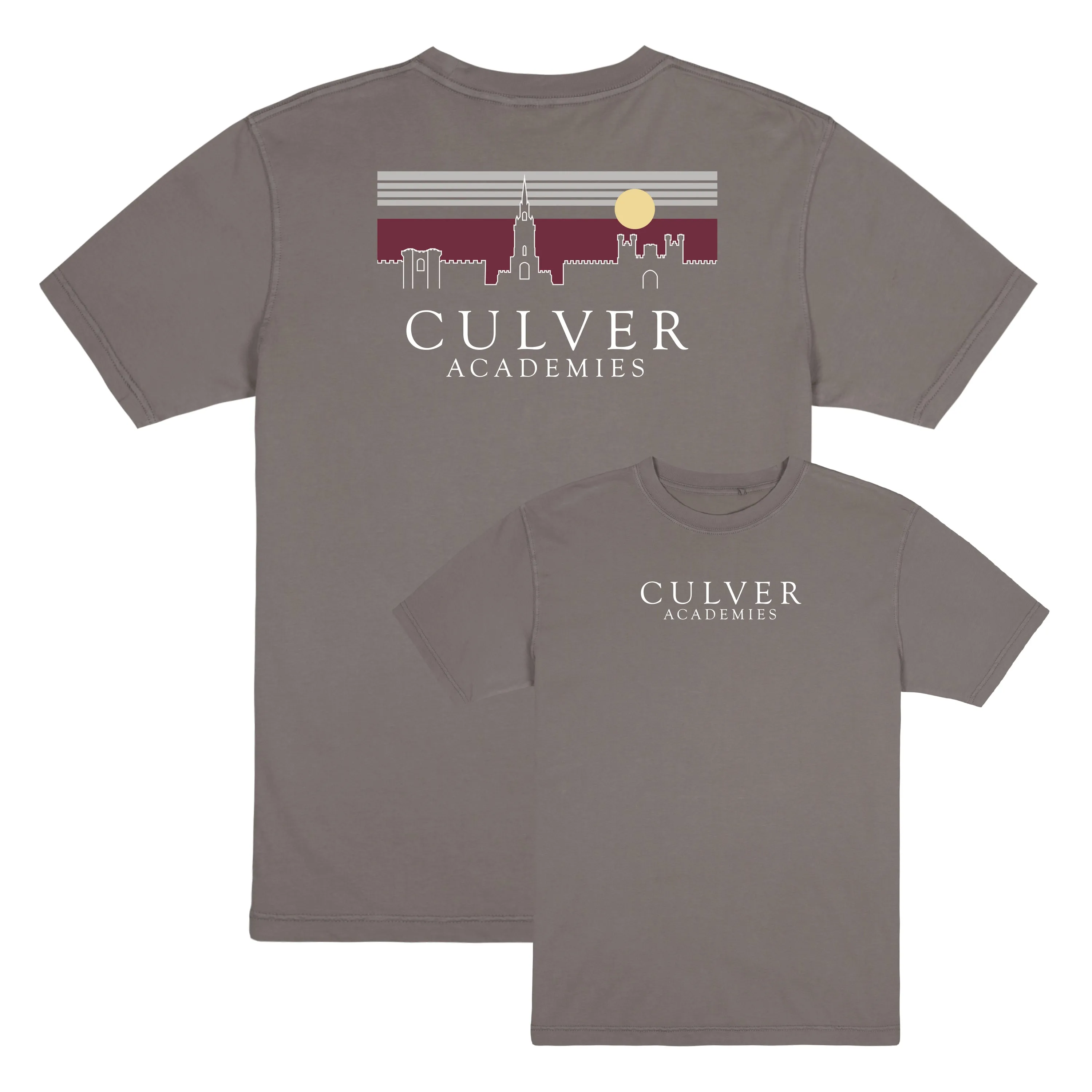 Culver Building Scape Garment Dyed Tee - Cinder