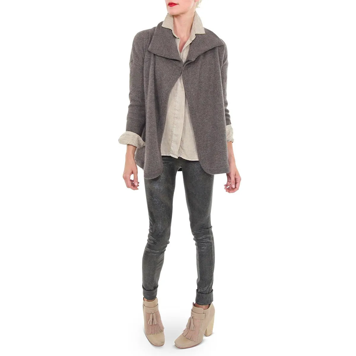 Curved Hem Cardigan