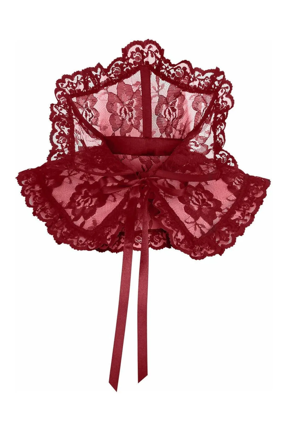 Daisy Corsets Dark Red Lace Neck Collar