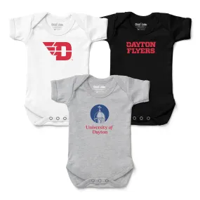 Dayton Flyers 3-Pack Bodysuits