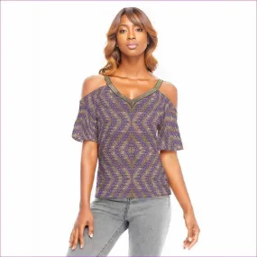 Derma Womens Off-Shoulder Sparkle Band Top