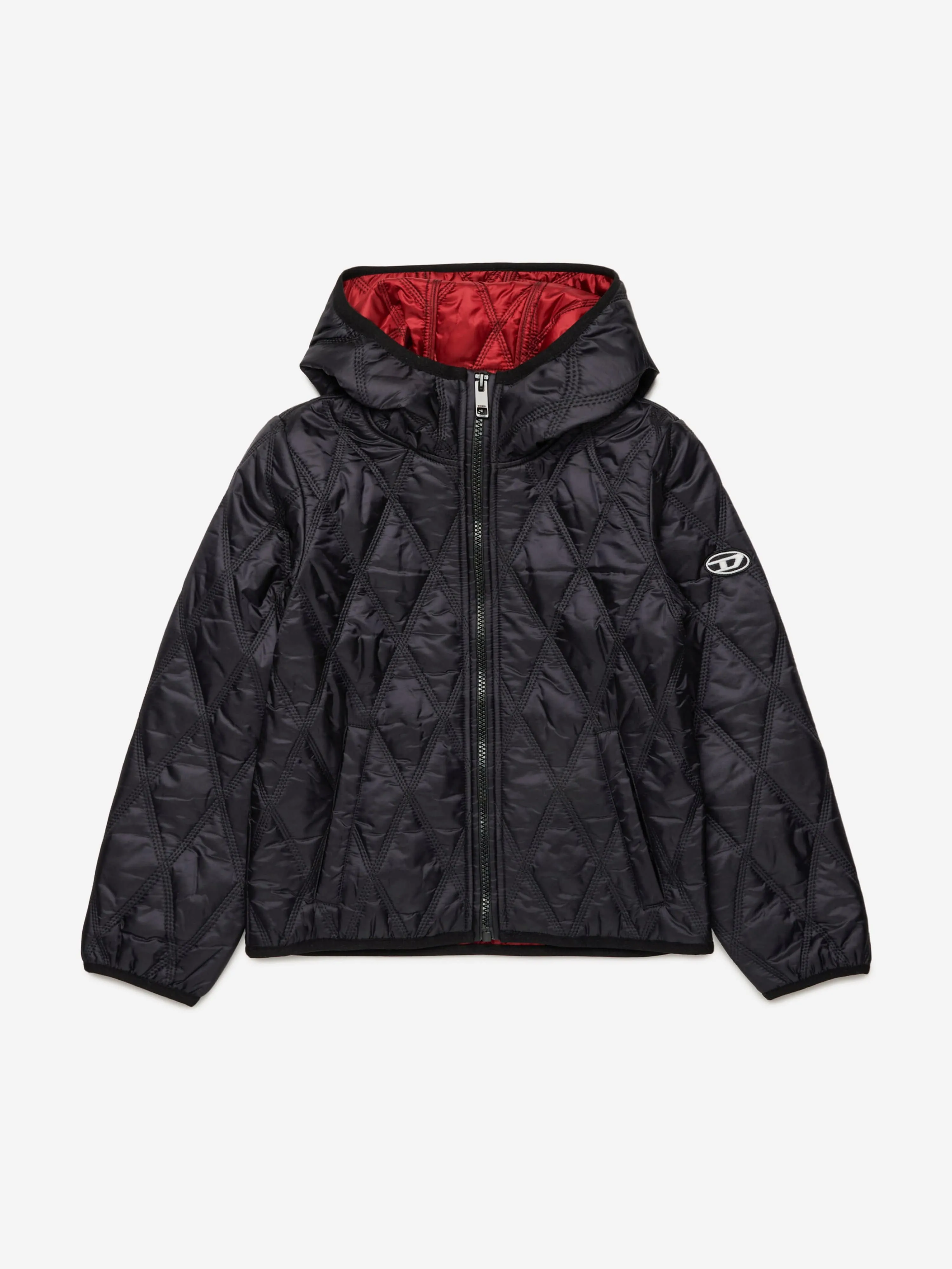 Diesel Kids Quilted Jacket in Black