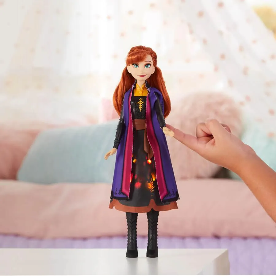 Disney Frozen Anna Autumn Swirling Adventure Fashion Doll That Lights Up, by Frozen 2, Toy For Kids Ages 3 and Up