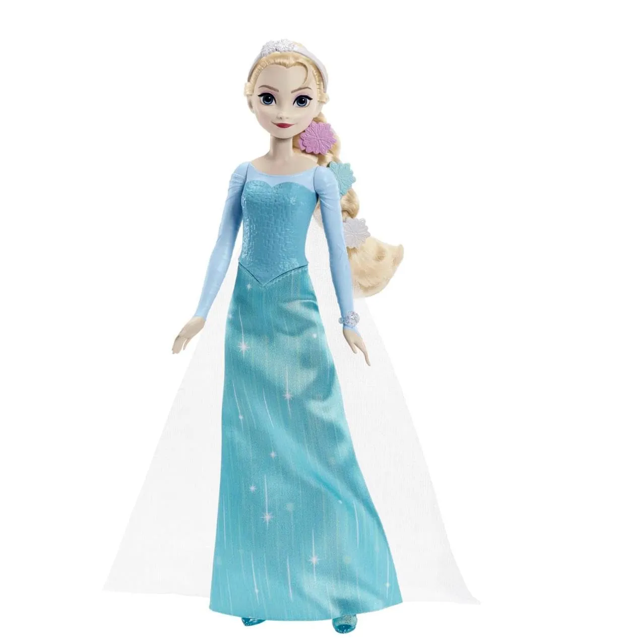 Disney Frozen Elsa Fashion Doll in Signature Blue Dress and 7 Accessories Inspired by Frozen Movies, Gifts for Kids