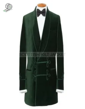 Elegant Green Velvet Dinner Blazer