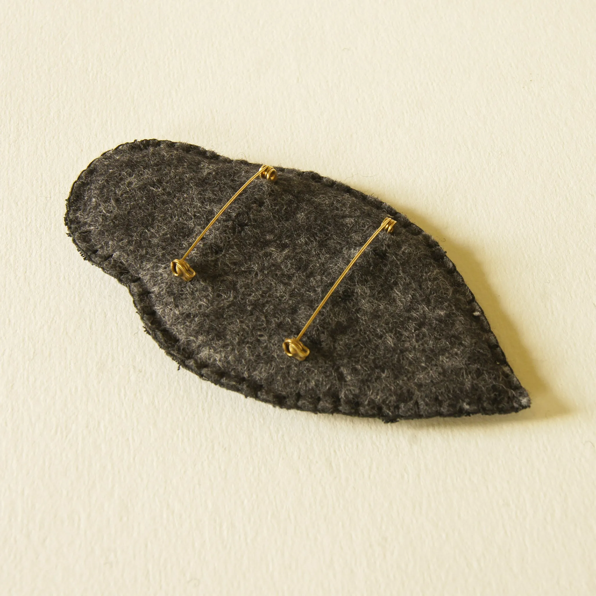 Embroidered dandelion brooch