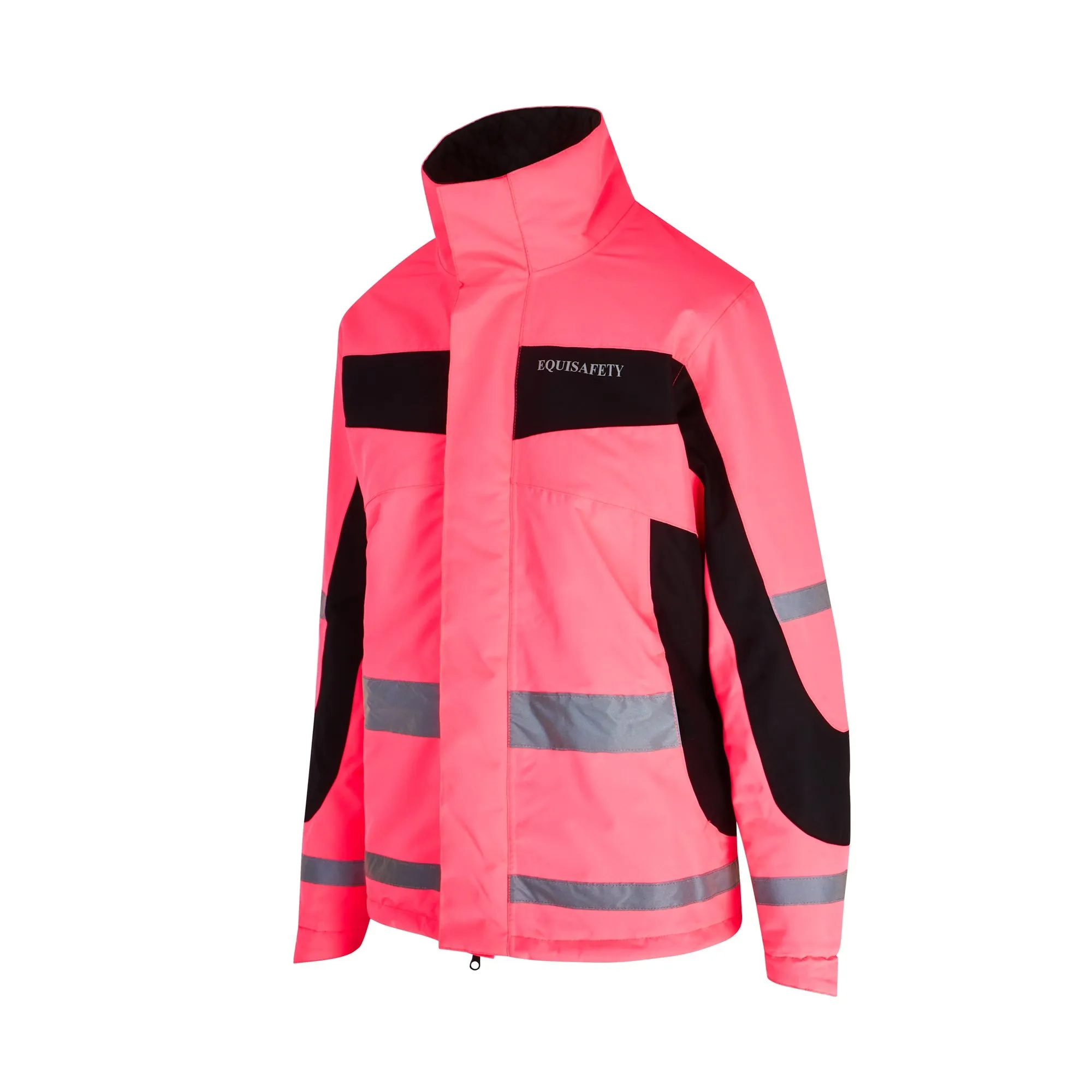 Equisafety Hi Vis Inverno Equestrian Riding Jacket - Pink