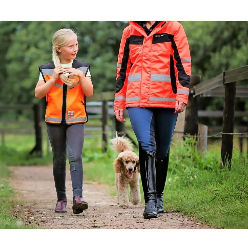 Equisafety Hi Vis Inverno Equestrian Riding Jacket - Pink