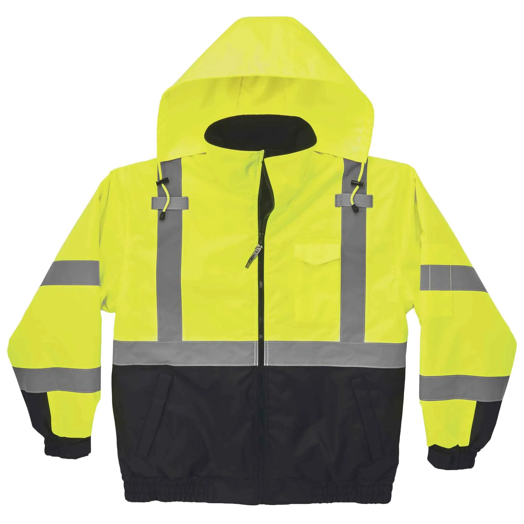 Ergodyne 25625 GloWear 8377 Type R Class 3 Quilted Bomber Jacket, XL, HV Lime