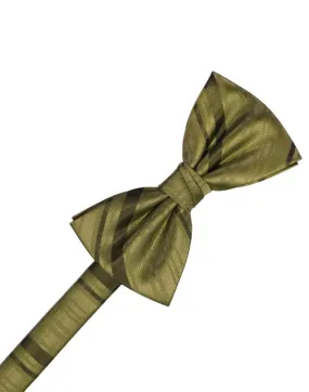 Fern Striped Satin Kids Bow Tie