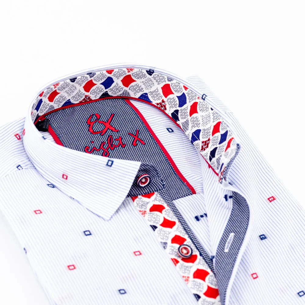 Fill Coupe Button Down Shirt W/ Print Trim