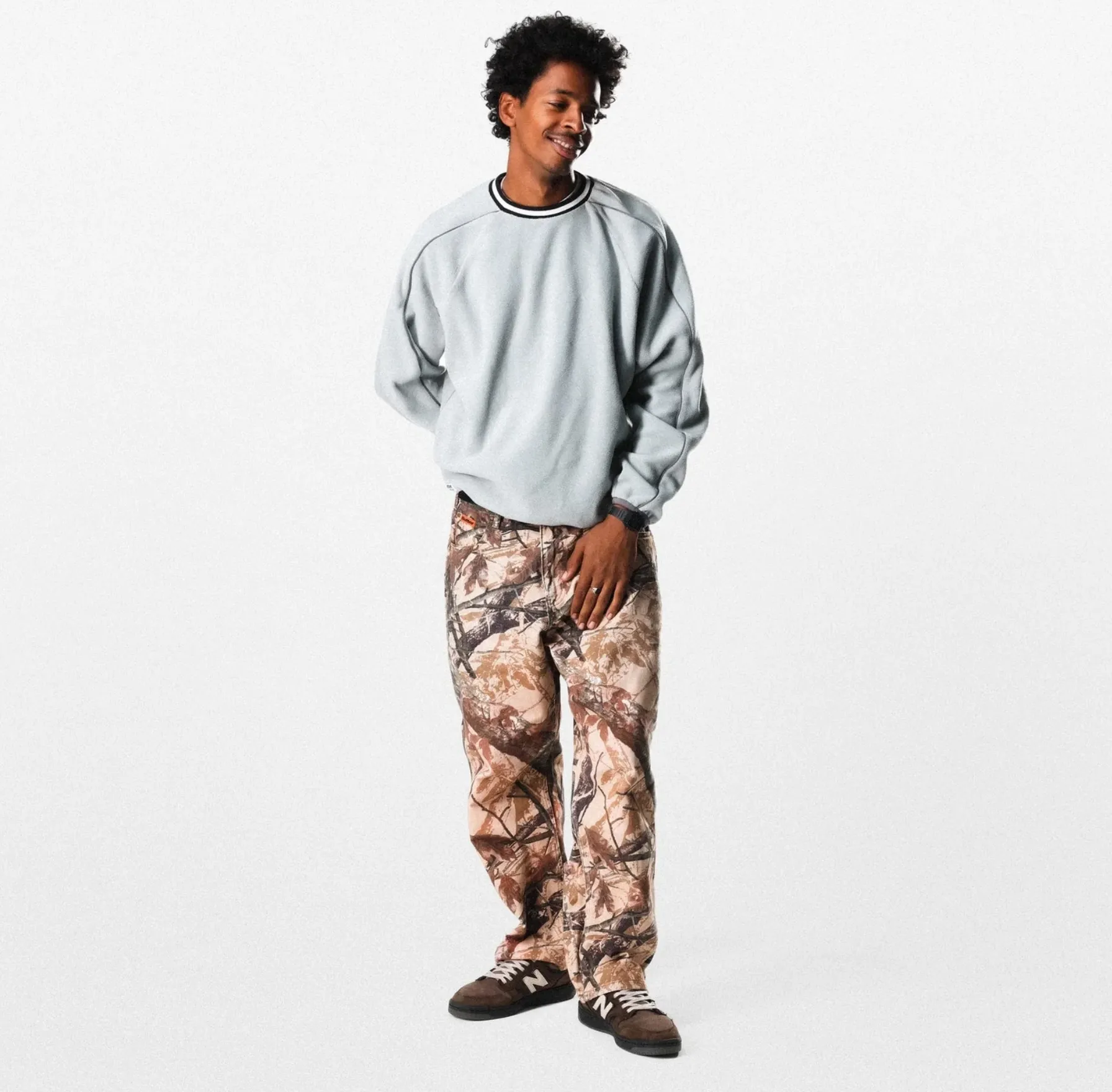 Foliage Camo Denim Jeans - Tan