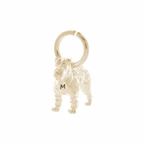 Fox Terrier Solid Gold Dog Charm