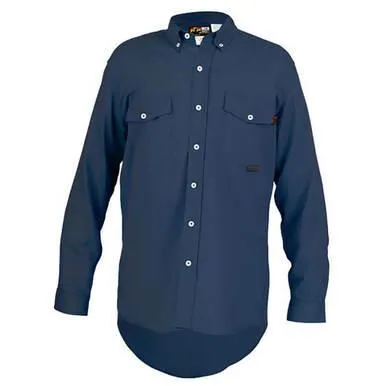 FR Long Sleeve Work Shirt, Navy