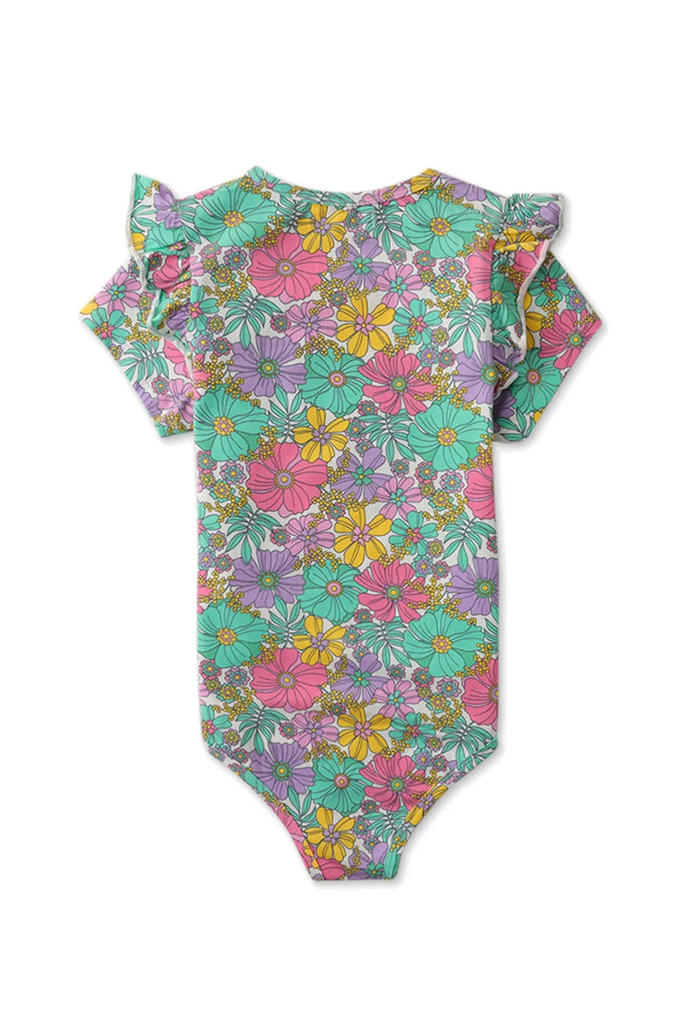 Gingernaps Floral Print Jersey Bodysuit