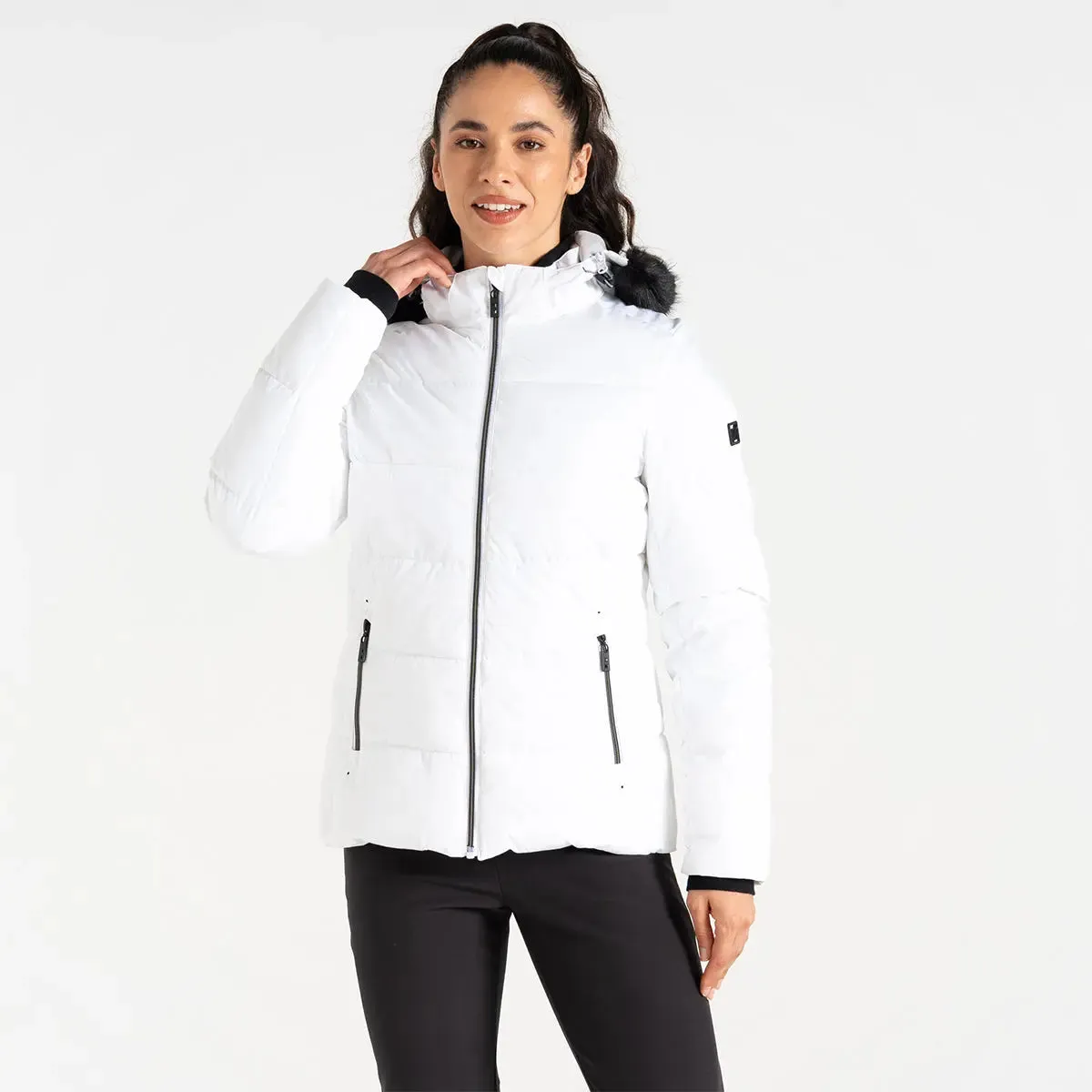 Glamourize V Baffled Ski Jacket - White