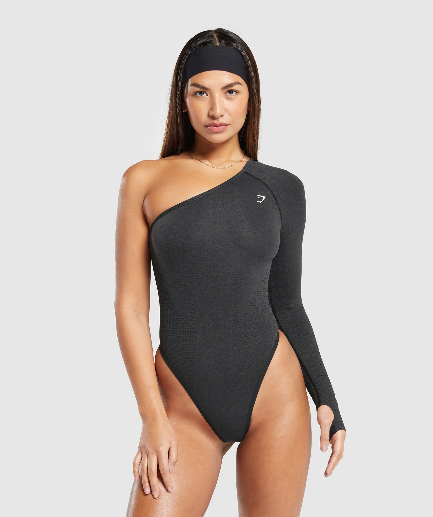 Gymshark Vital Seamless Bodysuit - Black Marl