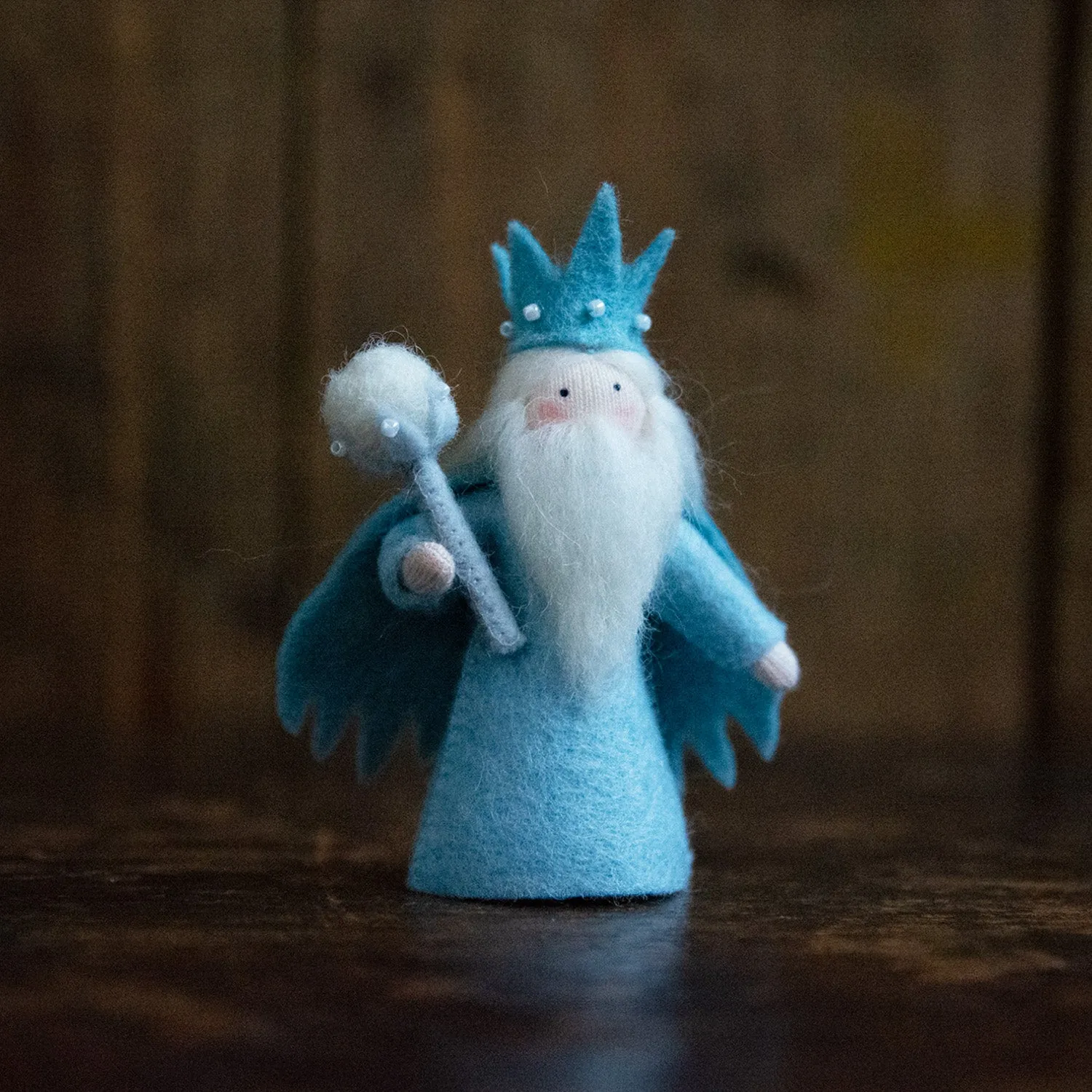 Handmade Wool Fairy - Winter King - White