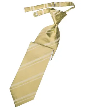 Harvest Maize Striped Satin Kids Necktie