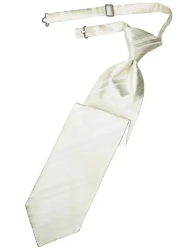 Ivory Striped Satin Kids Necktie