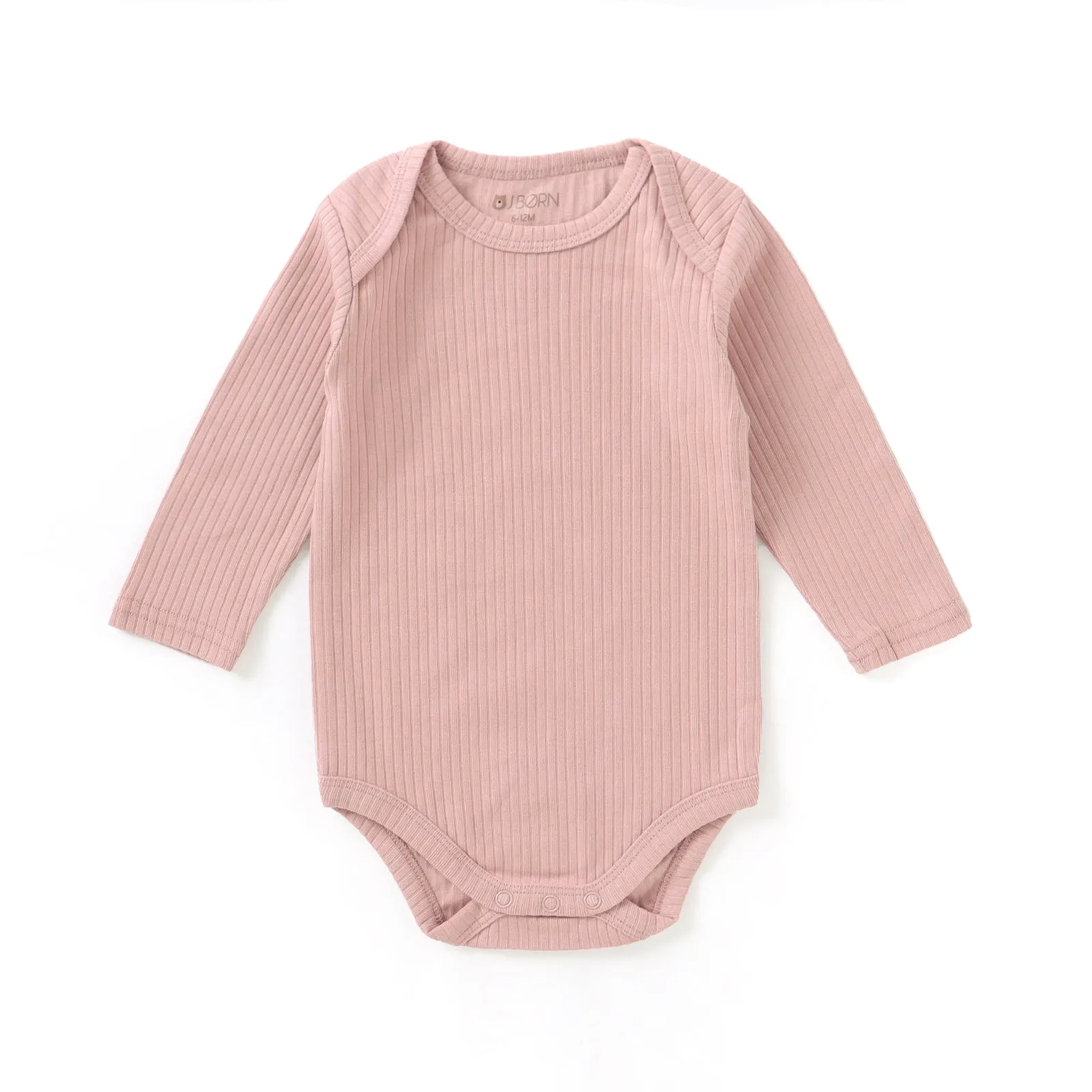 JBØRN Organic Cotton Ribbed Long Sleeve Bodysuit