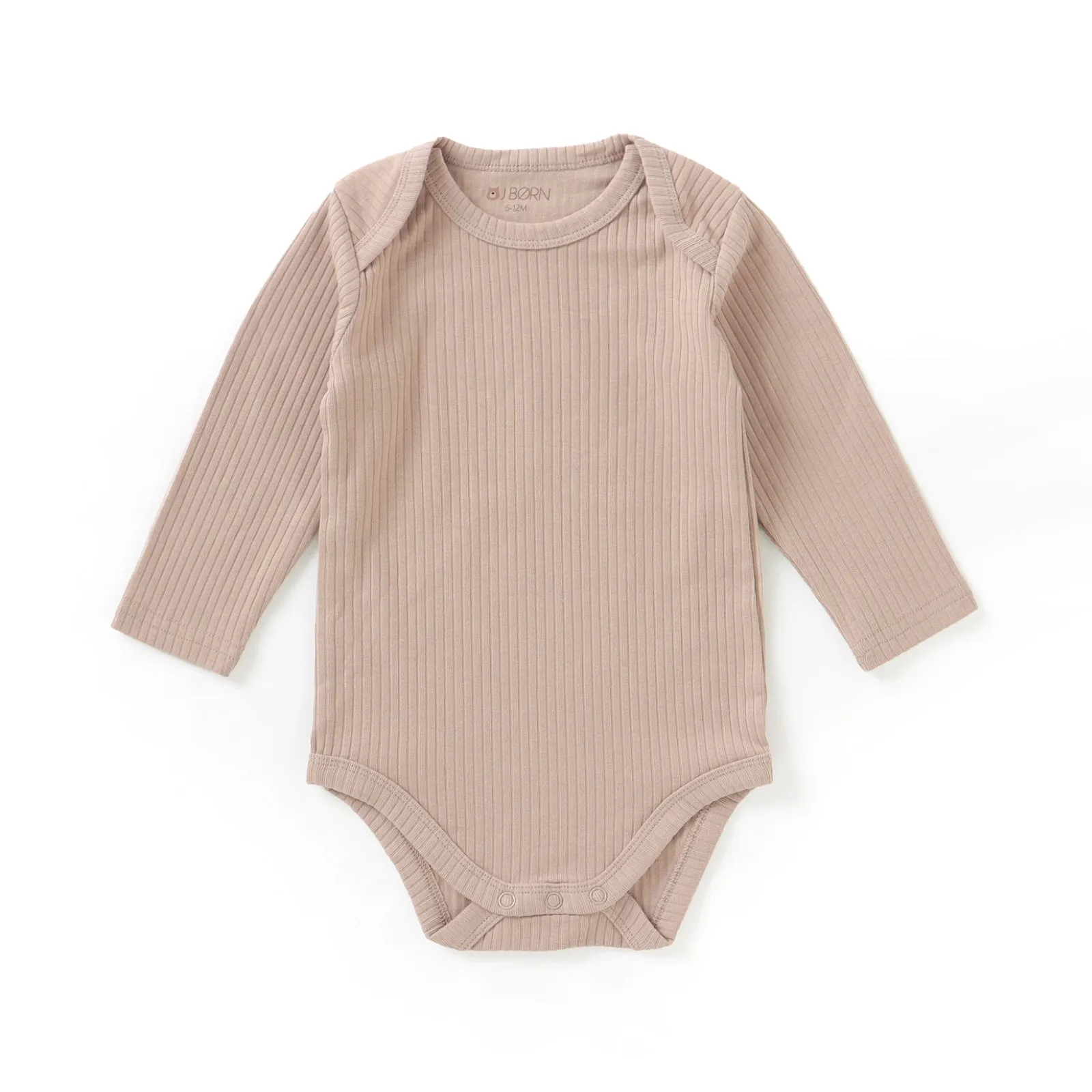 JBØRN Organic Cotton Ribbed Long Sleeve Bodysuit