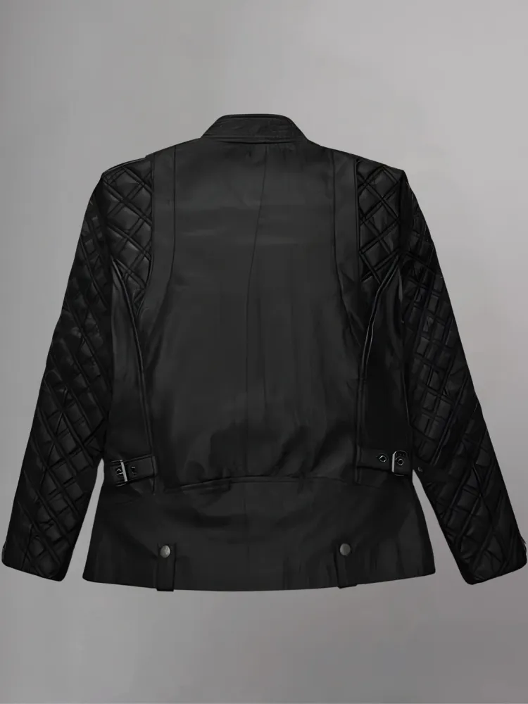 Kate Hudson Black Biker Leather Jacket