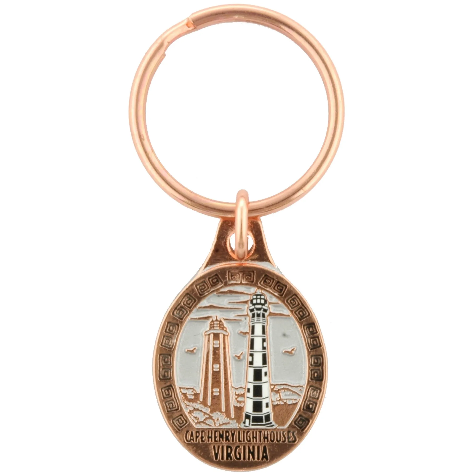 KRVA32 Key Ring Duotone Cape Henry Lighthouses