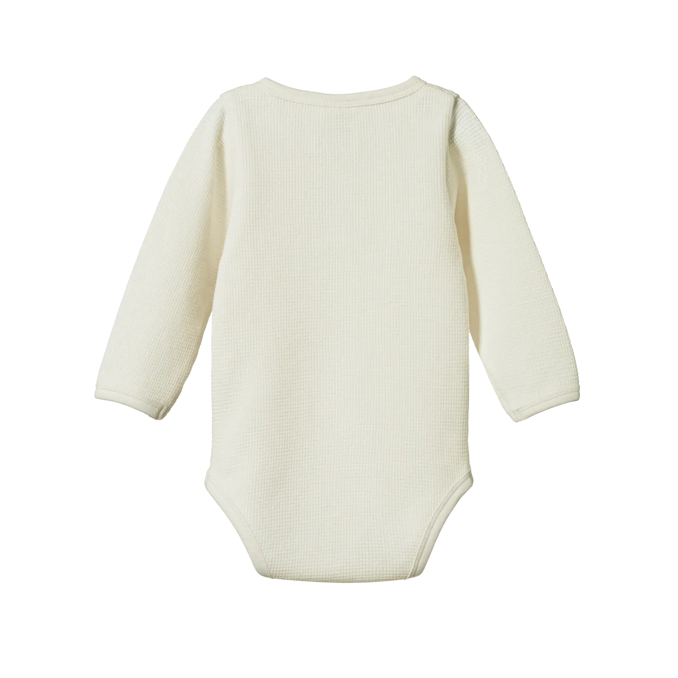 Long Sleeve Henley Bodysuit Waffle | Natural