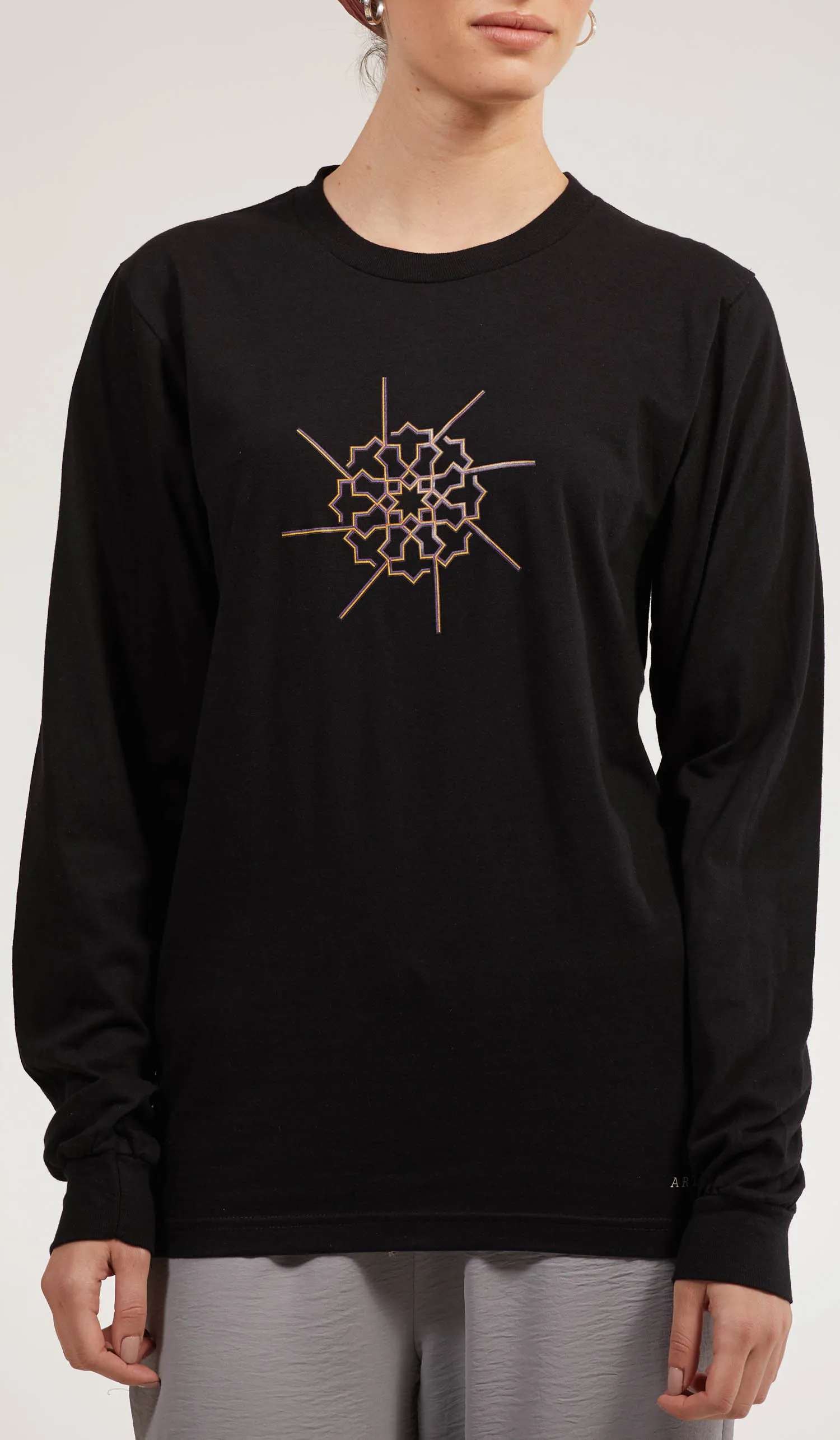 Long Sleeve Unisex T Shirt - Prism - Black