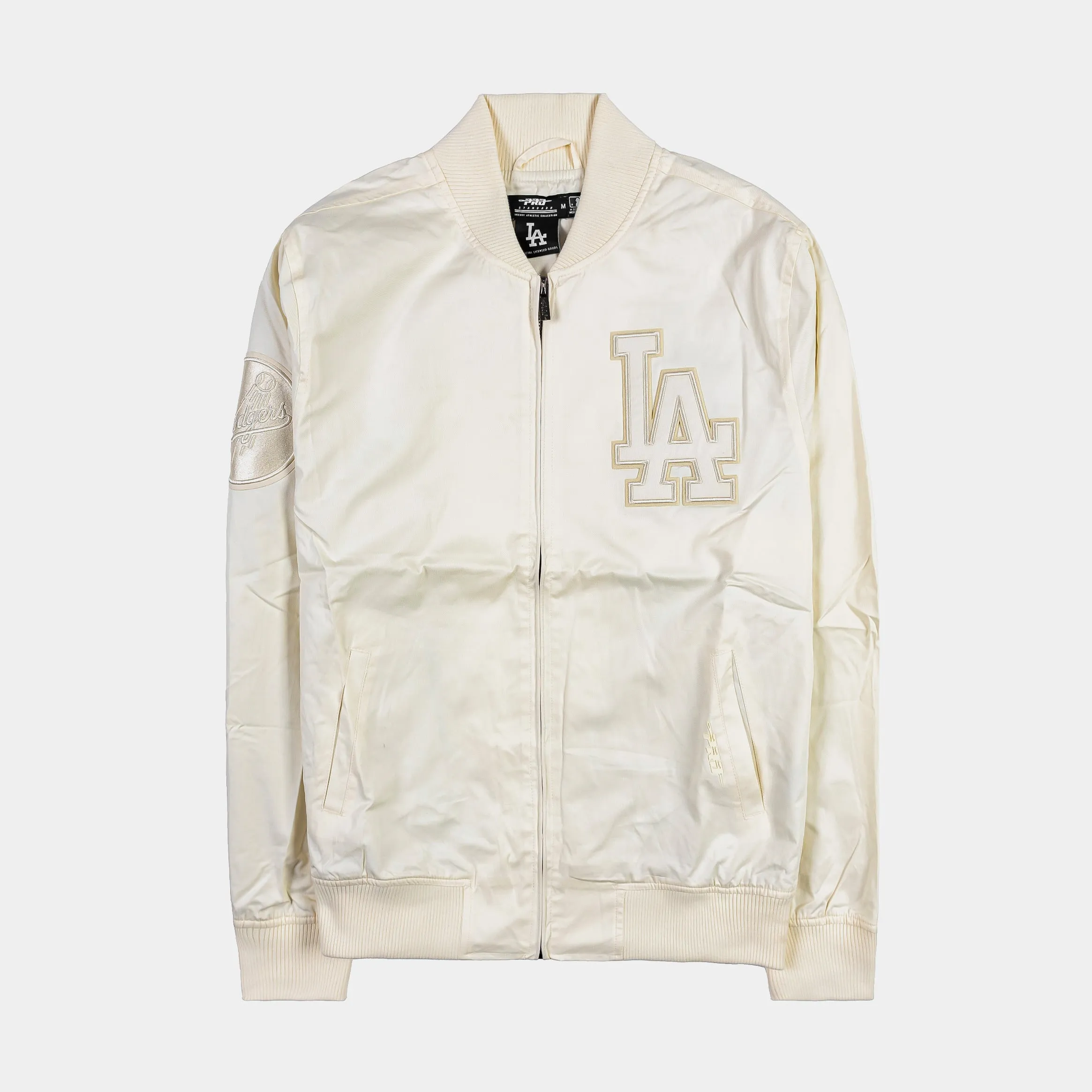 Los Angeles Dodgers Neutral Twill Mens Jacket (Beige)