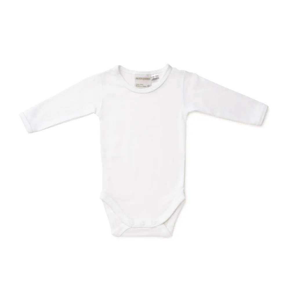 Marquise White Long Sleeve Bodysuit