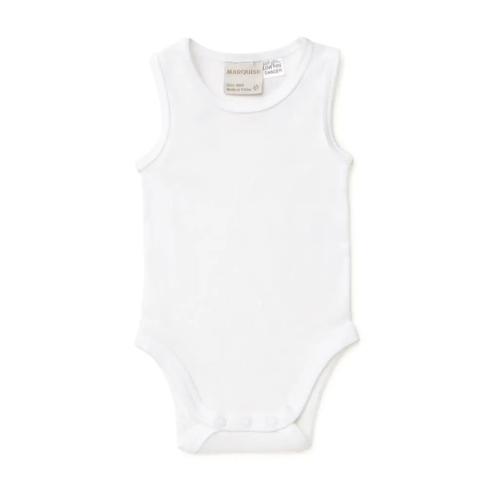 Marquise White Sleeveless Bodysuit