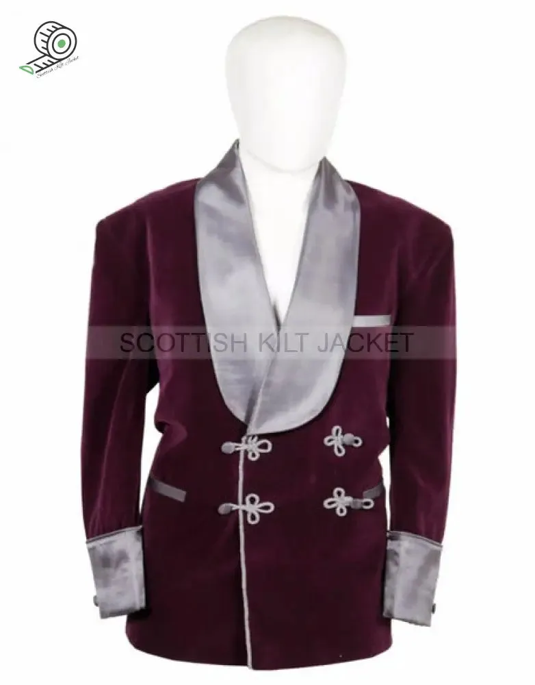 Men's Burgundy Velvet Jackets for Evening Dinner Coats and Jackets